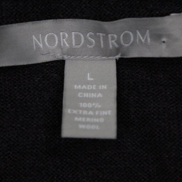 Nordstrom Sweater Adult Large Brown V-Neck Extra Fine Merino Wool L/S Sweatshirt - Picture 8 of 12